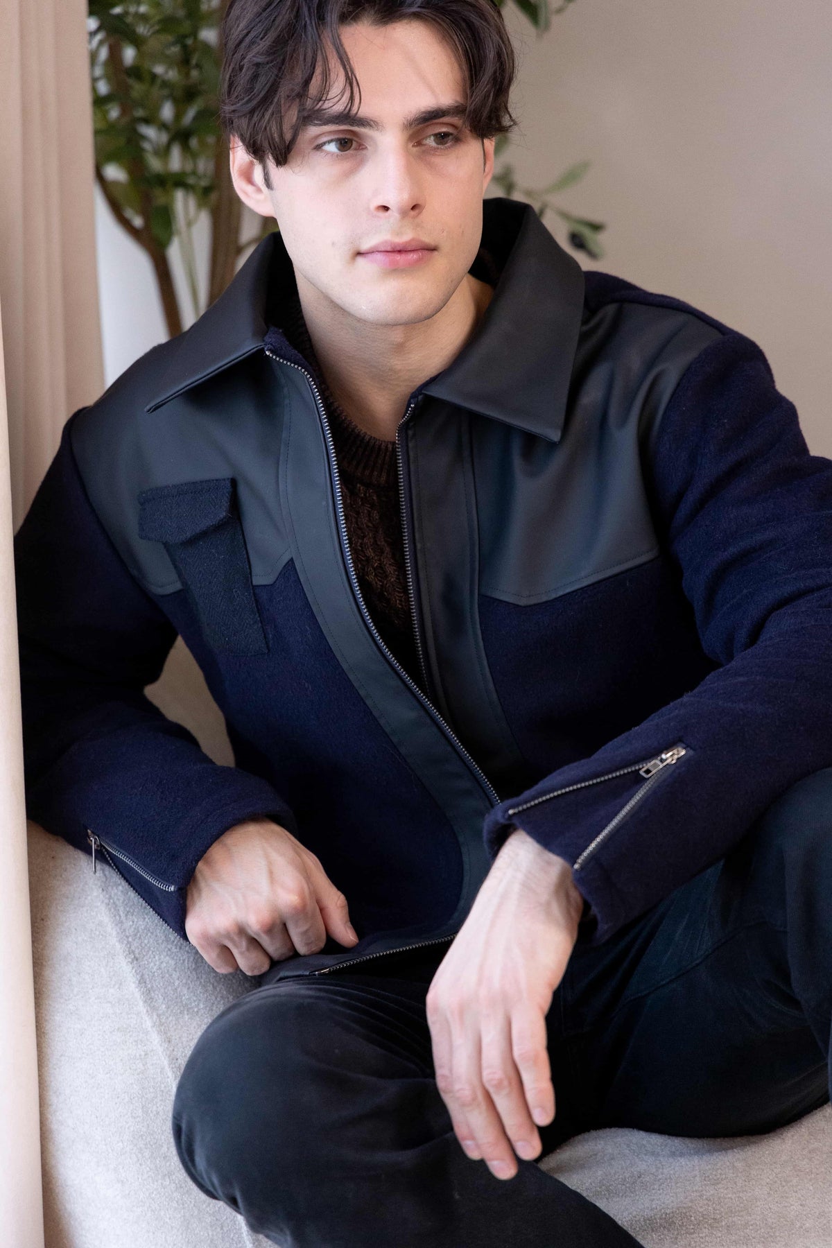 Herringbone Pocket-Style Outerwear - Jacket For Men