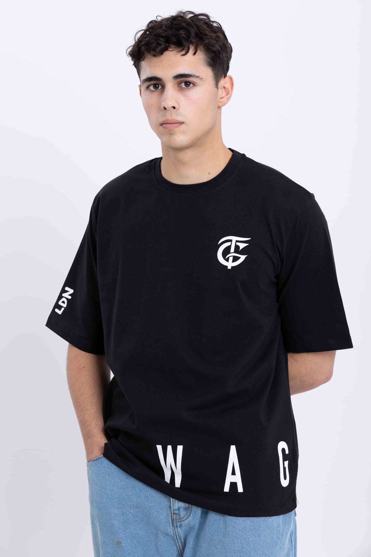 WAGWAN T-Shirt for Men | Classic Black Tee Style