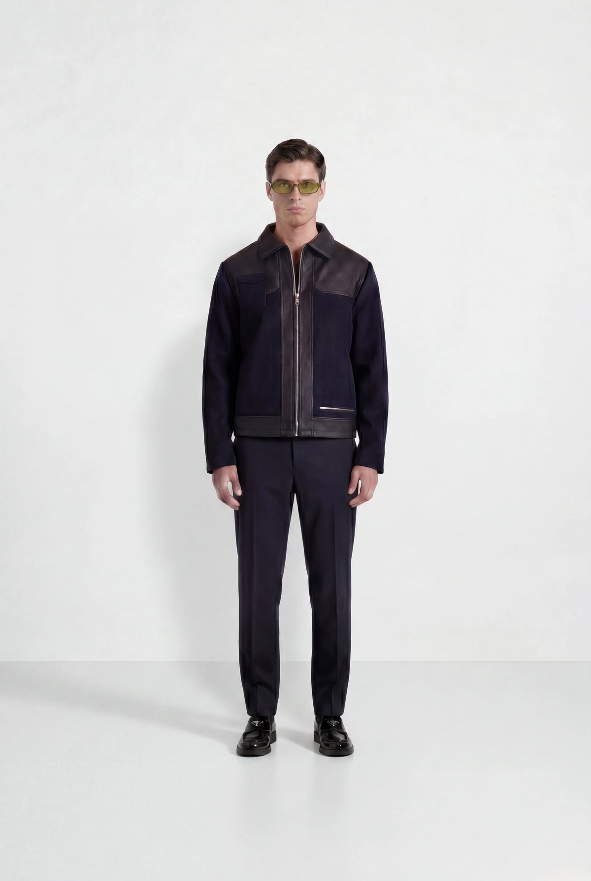 Outerwear Herringbone Pocket-Style Jacket