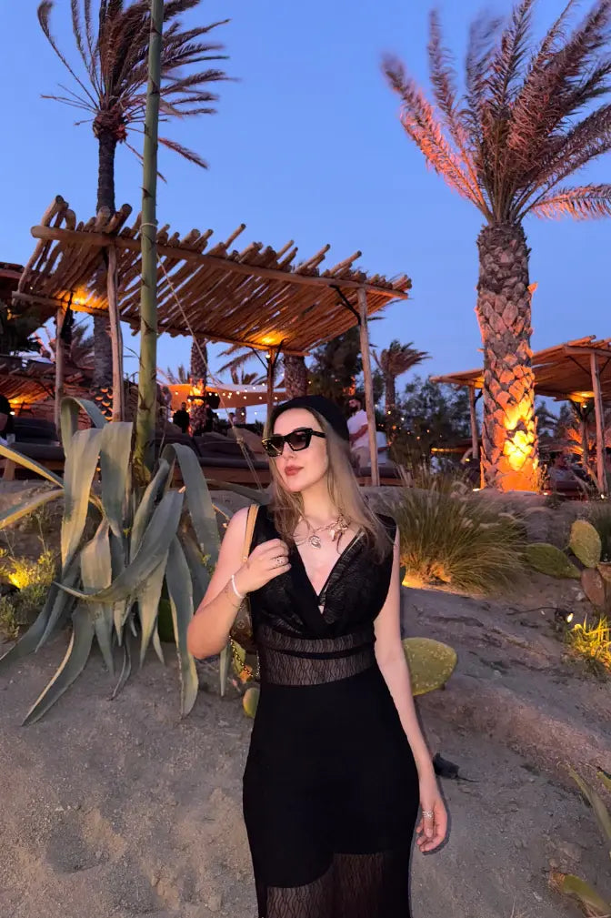 Black Fantasy Maxi Dress for Women | Hooded Style