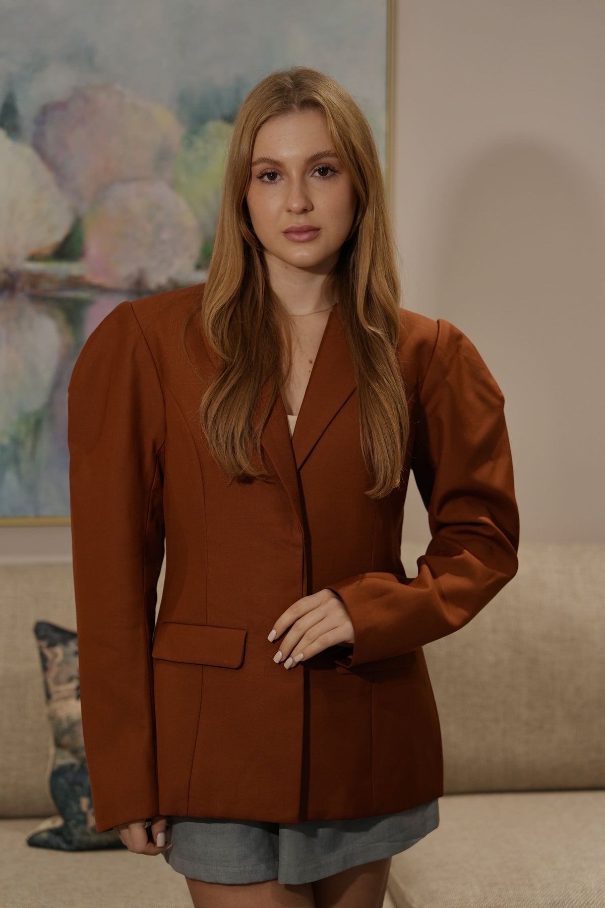 Founder Blazer for Women – Chocolate Brown Style