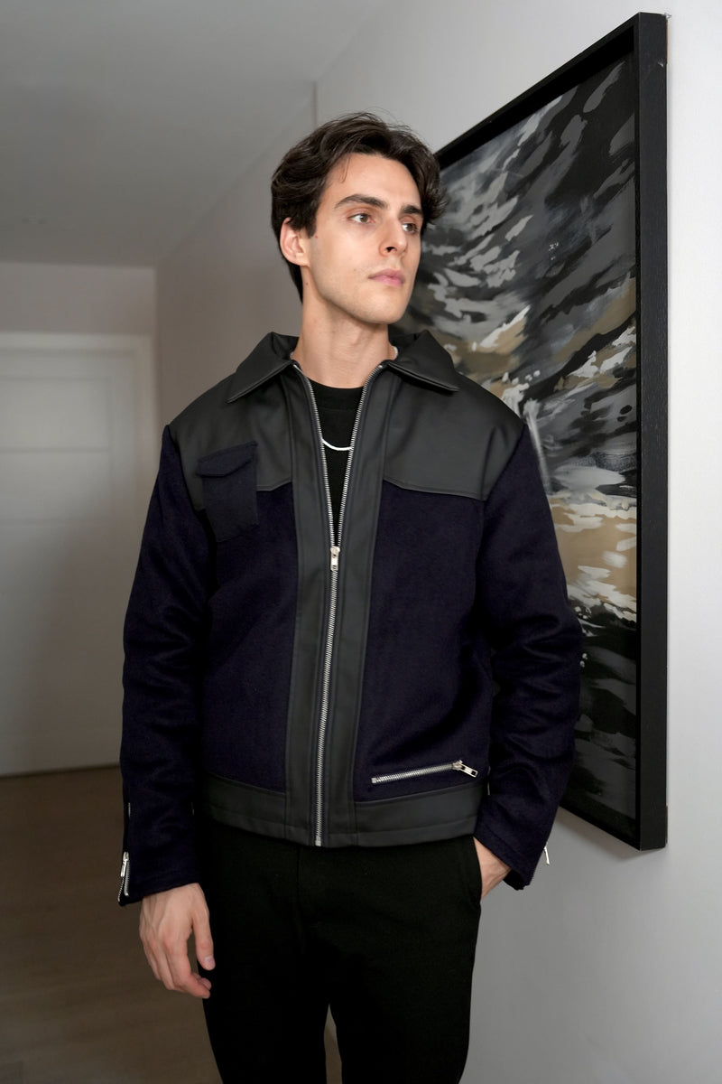 Herringbone Pocket-Style Outerwear - Jacket For Men