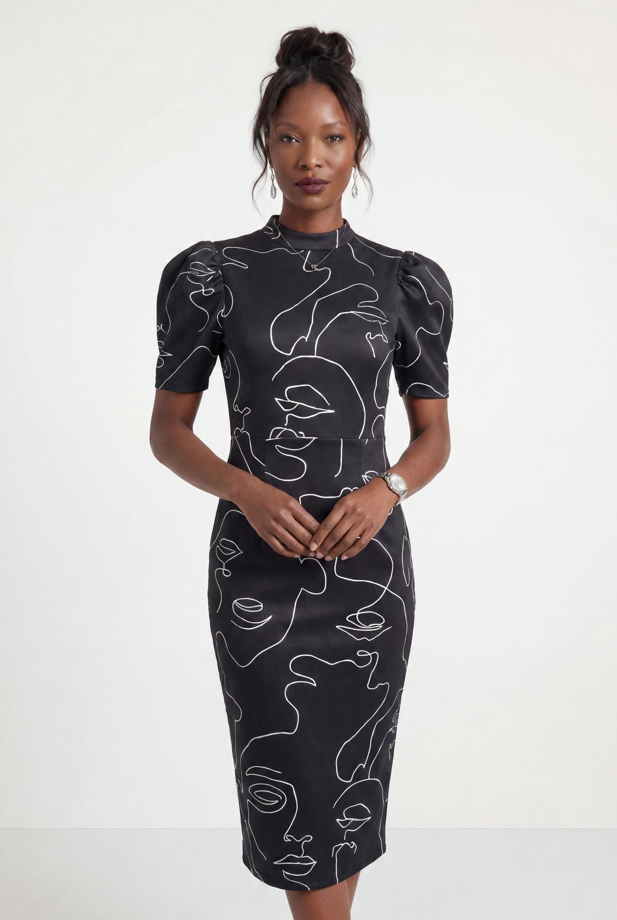 Printed Midi Dress