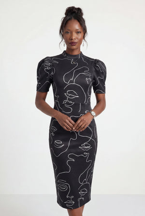 Printed Midi Dress