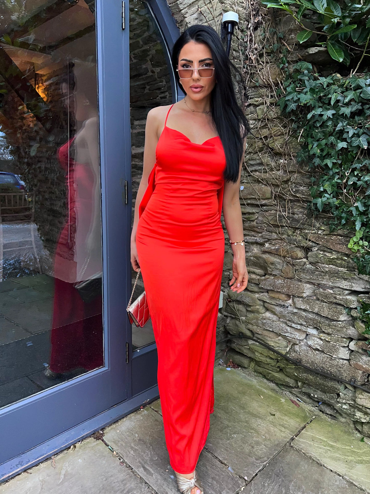 CallMeScarlet Maxi Dress for Women | Backless Bow Style