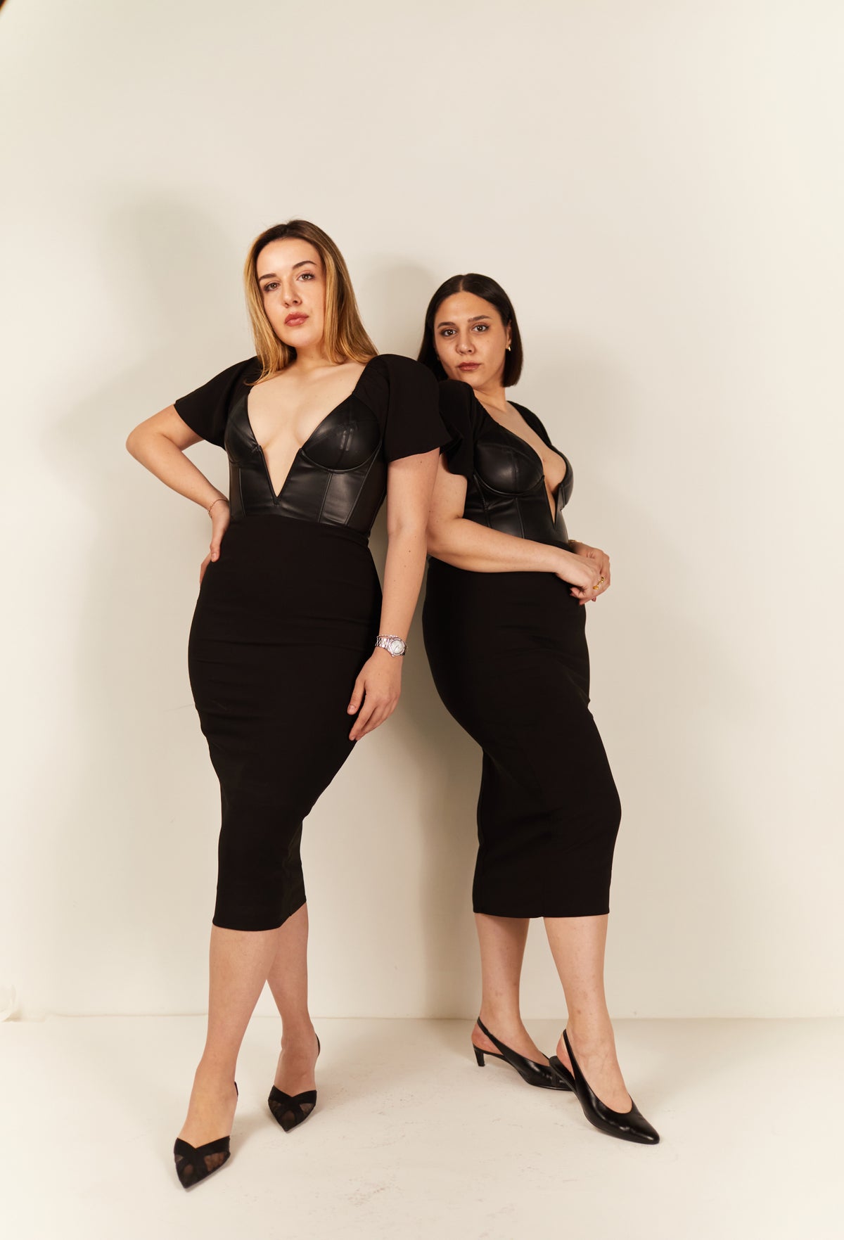 CallMeLove Midi Dress for Women | Corset Style Black Dress