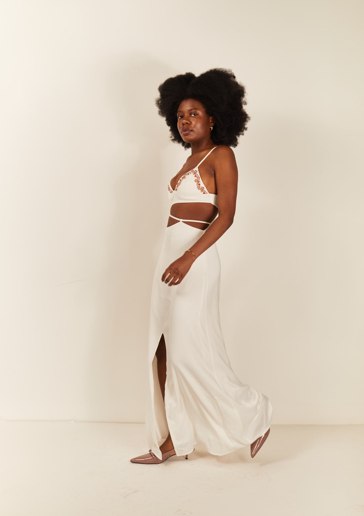 LaBlanche Maxi Dress for Women | White Embroidered Style