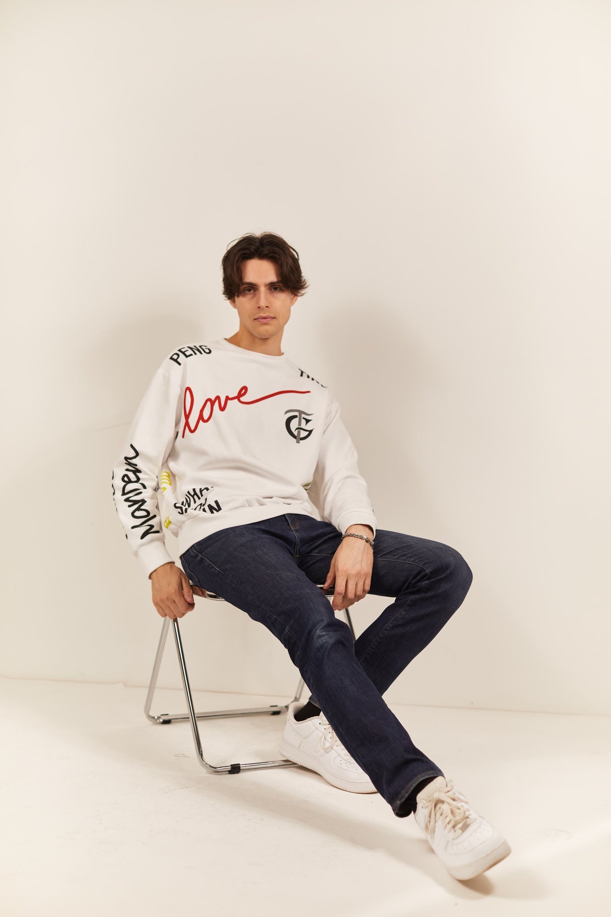 Mother Tongue Sweatshirt for Men | Classic White Style