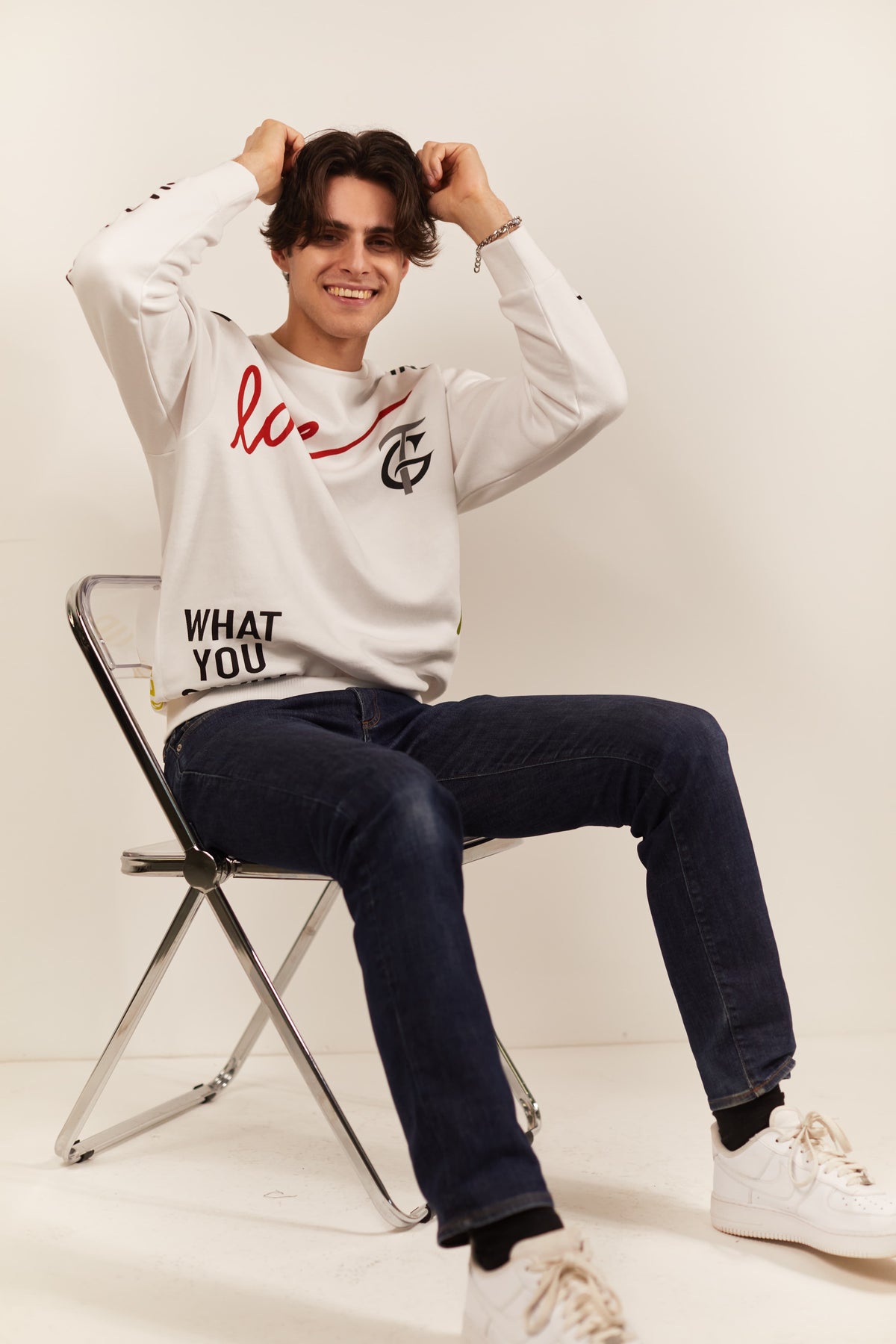 Mother Tongue Sweatshirt for Men | Classic White Style