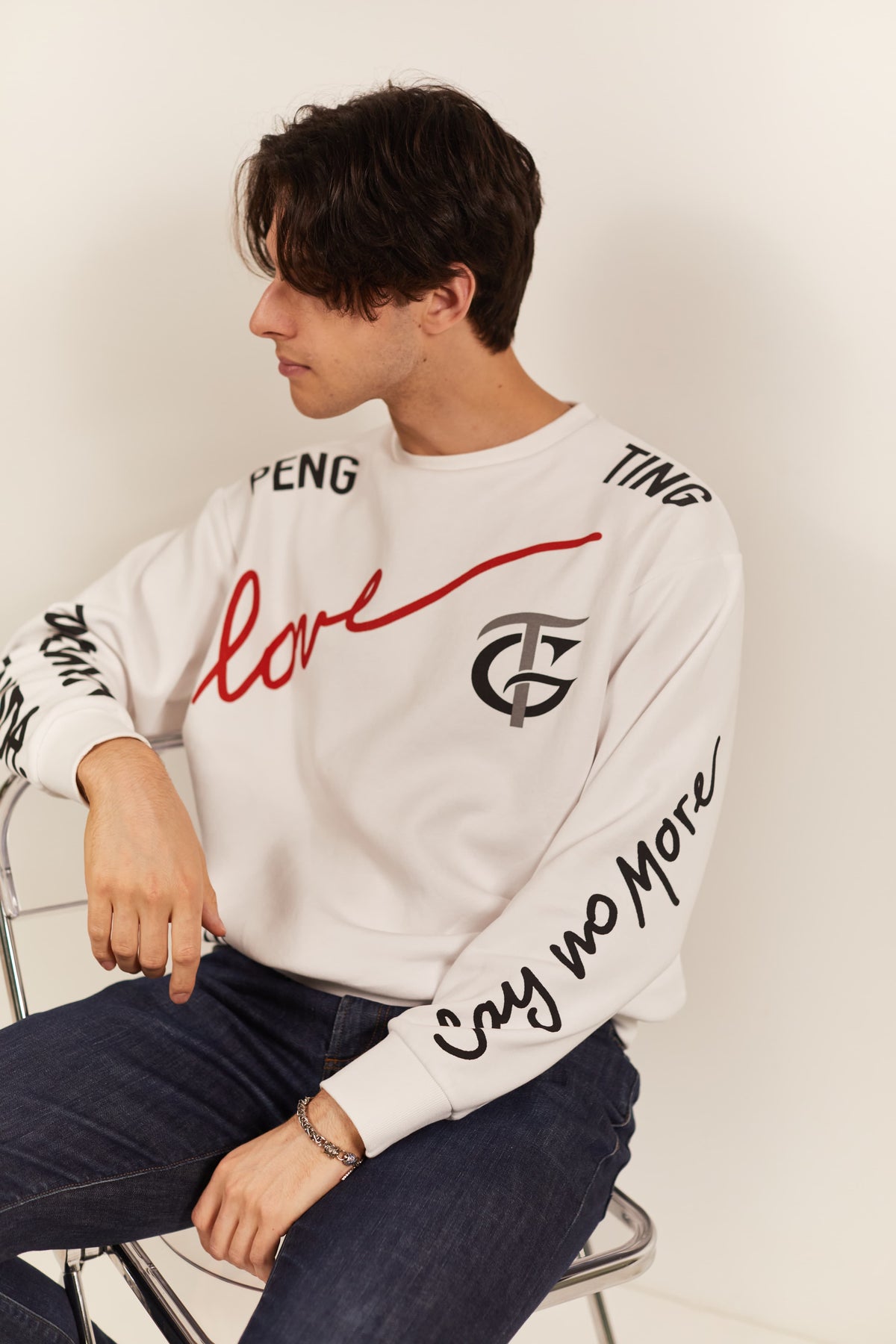 Mother Tongue Sweatshirt for Men | Classic White Style