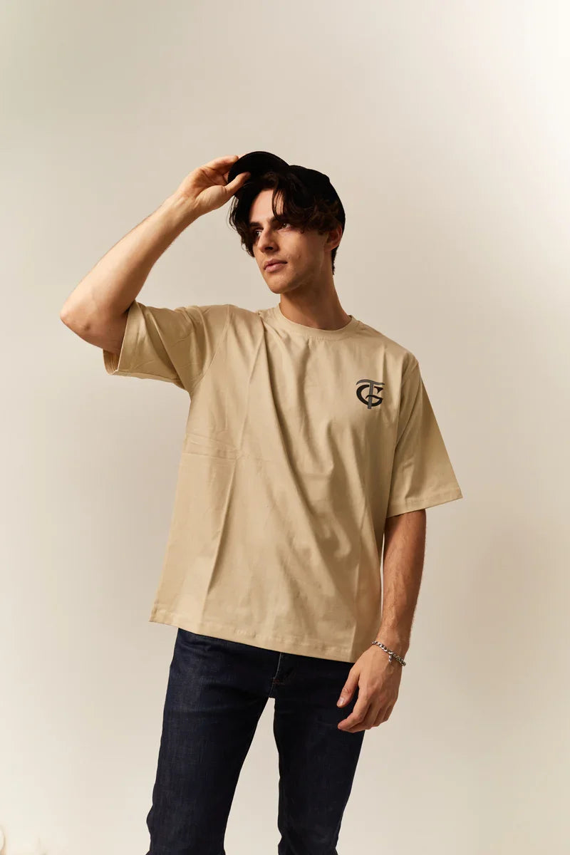 Soil & Soul T-Shirt for Men | Beige Casual Tee Style