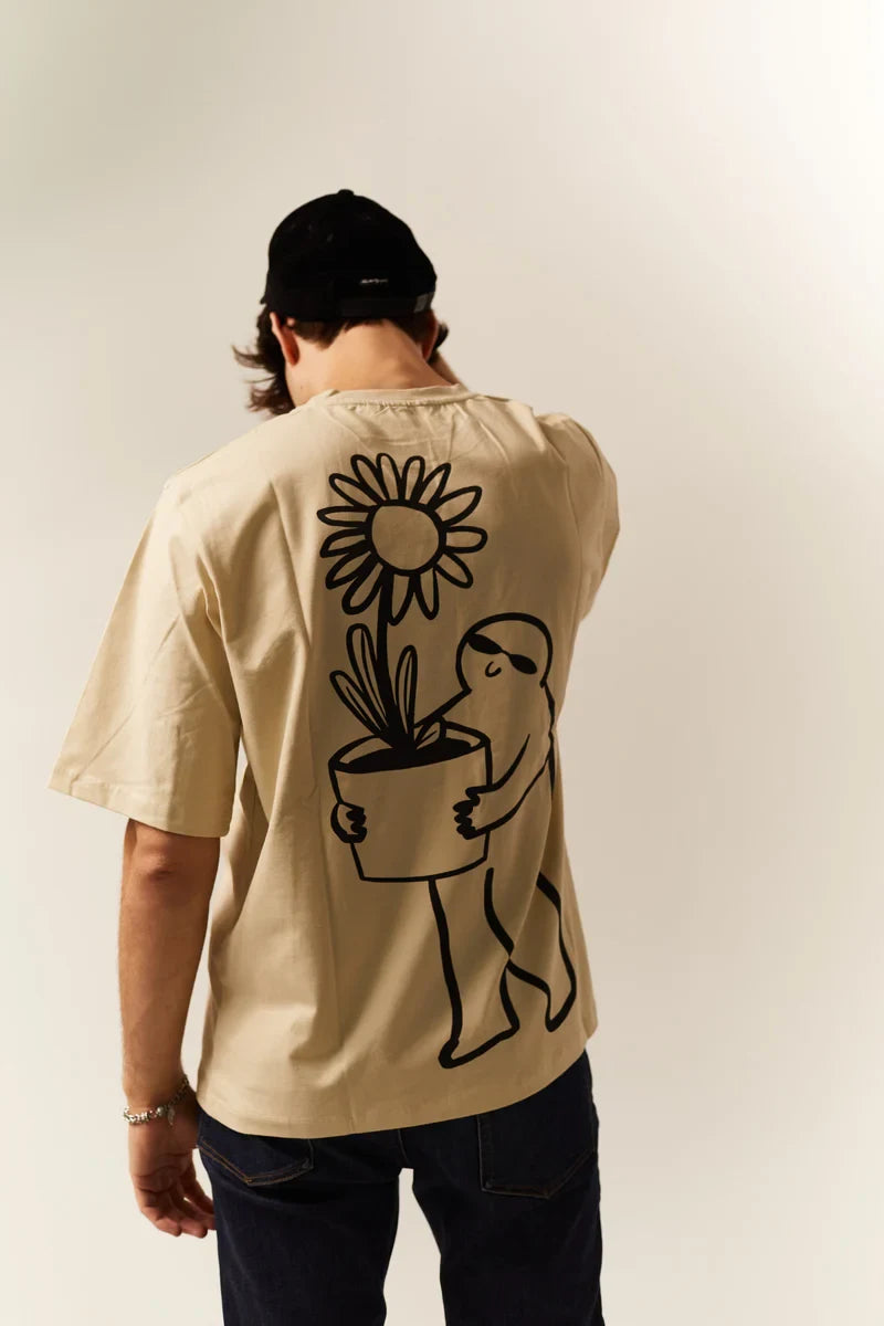 Soil & Soul T-Shirt for Men | Beige Casual Tee Style