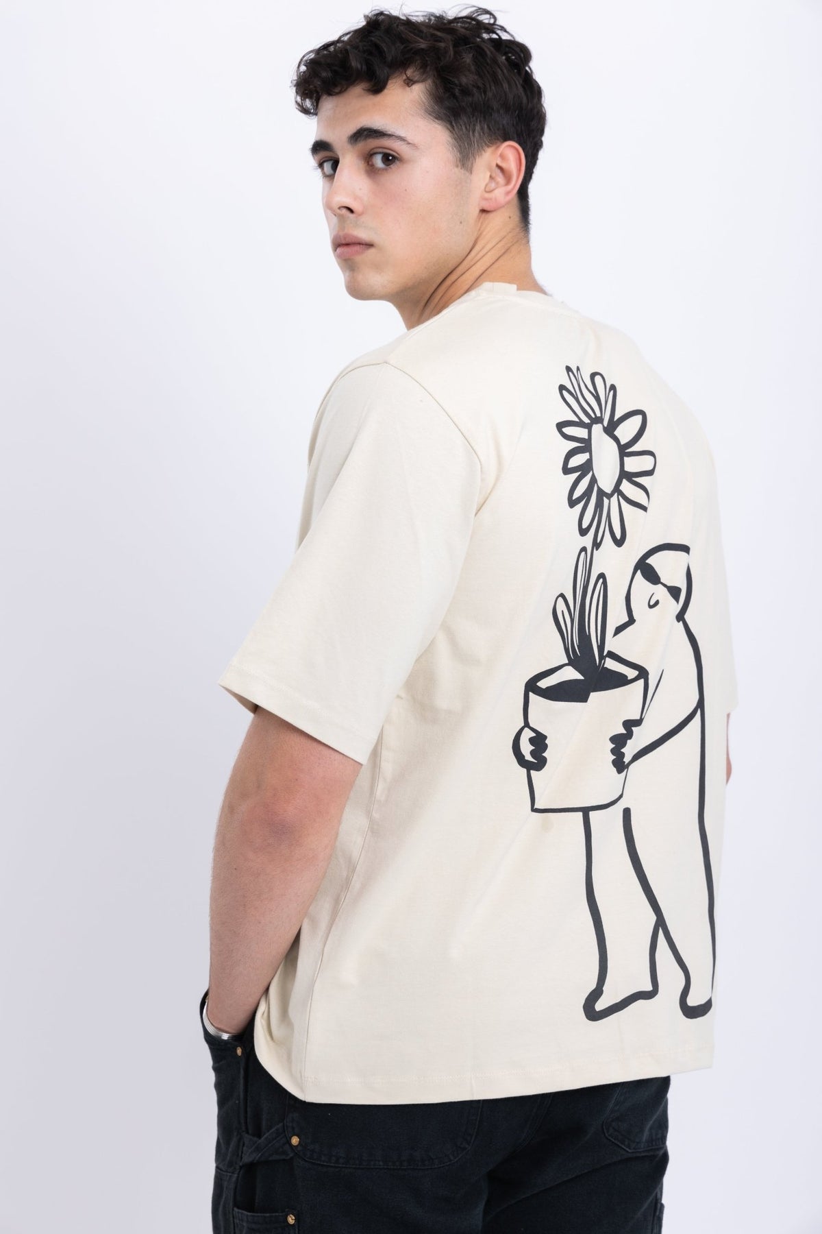 Soil & Soul T-Shirt for Men | Beige Casual Tee Style