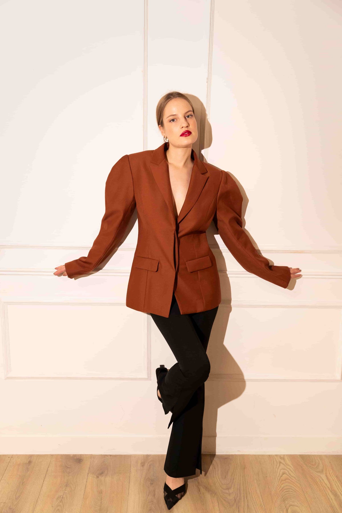 Founder Blazer for Women – Chocolate Brown Style