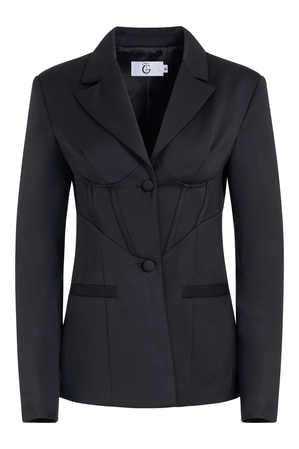 Black Corset Tailored Blazer
