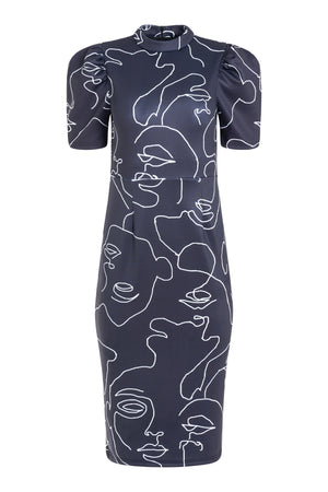 Printed Midi Dress